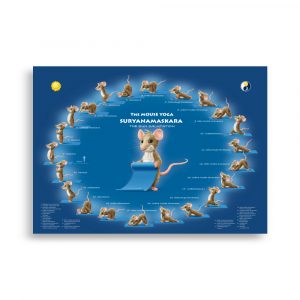 50x70 Yoga Übungsposter Suryanamaskara Englisch