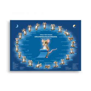 50x70 Yoga Übungsposter Chandranamaskara Deutsch