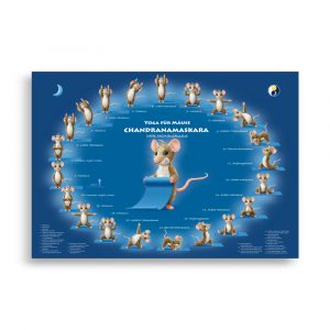 100x70 Yoga Übungsposter Chandranamaskara Deutsch