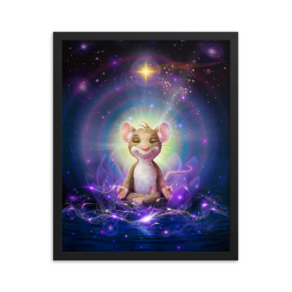 YOGA FÜR MÄUSE Poster "MEDITATION" Gerahmtes Fotopapier-Poster – Bild 5