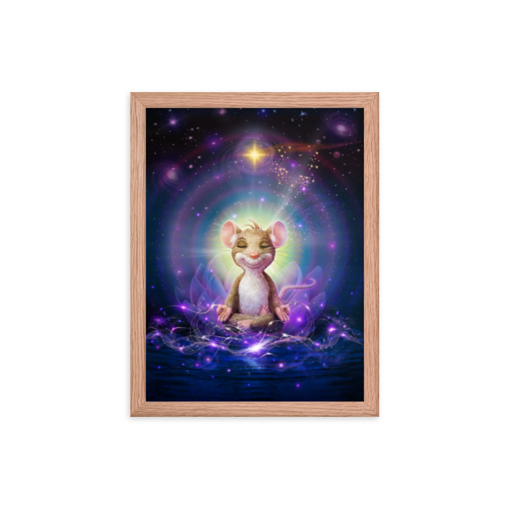 YOGA FÜR MÄUSE Poster "MEDITATION" Gerahmtes Fotopapier-Poster – Bild 7