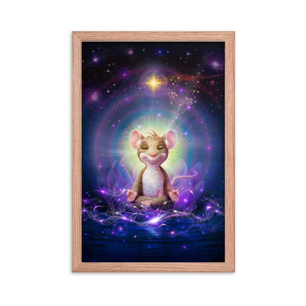 YOGA FÜR MÄUSE Poster "MEDITATION" Gerahmtes Fotopapier-Poster – Bild 8