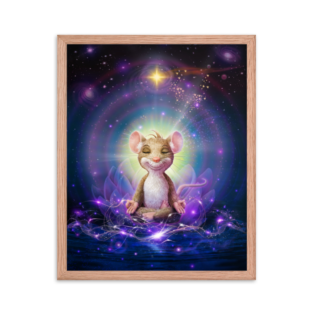 YOGA FÜR MÄUSE Poster "MEDITATION" Gerahmtes Fotopapier-Poster – Bild 9