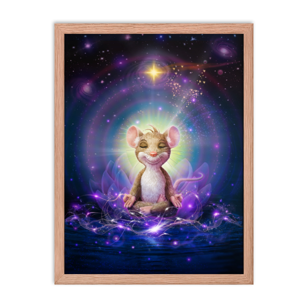 YOGA FÜR MÄUSE Poster "MEDITATION" Gerahmtes Fotopapier-Poster – Bild 10