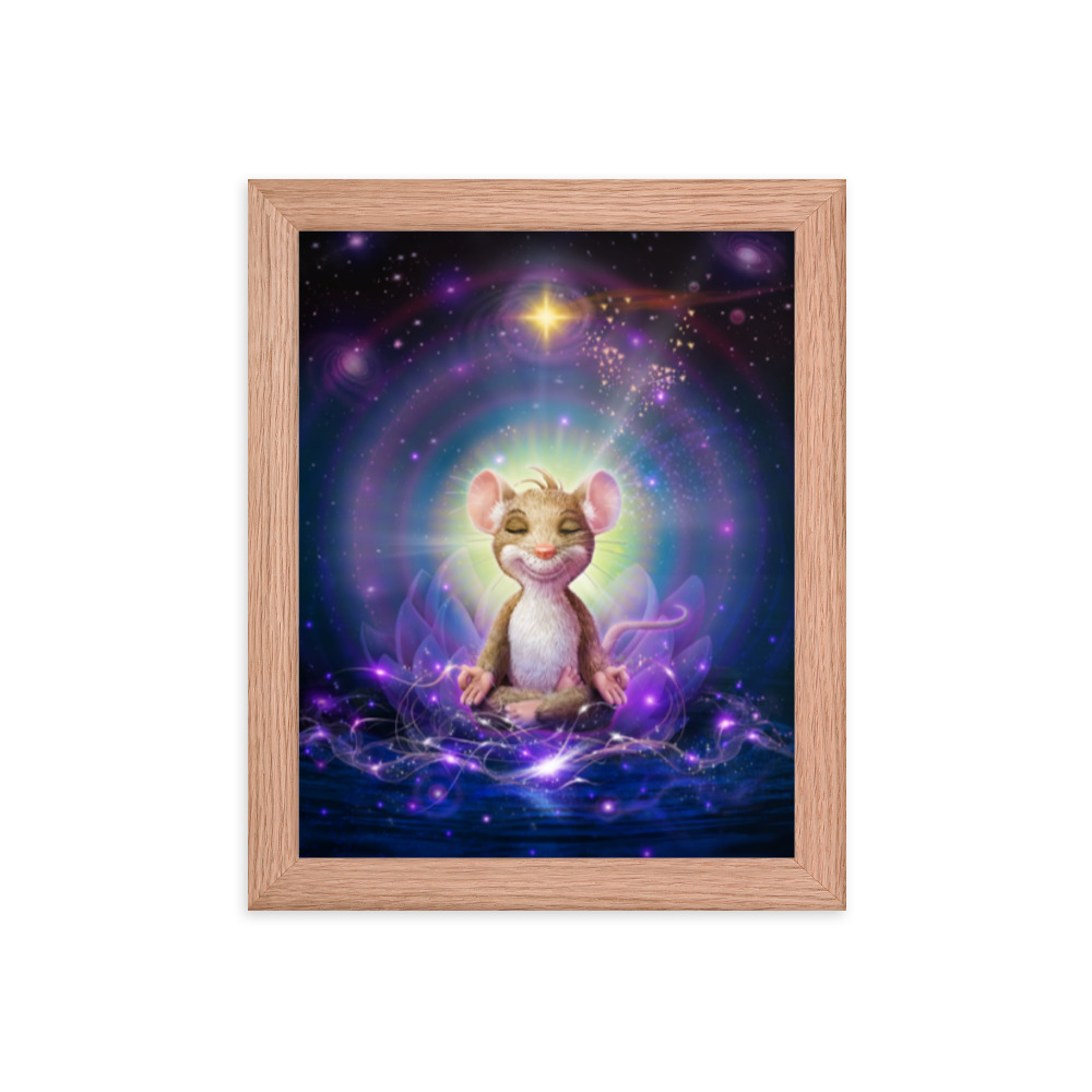 YOGA FÜR MÄUSE Poster "MEDITATION" Gerahmtes Fotopapier-Poster – Bild 6