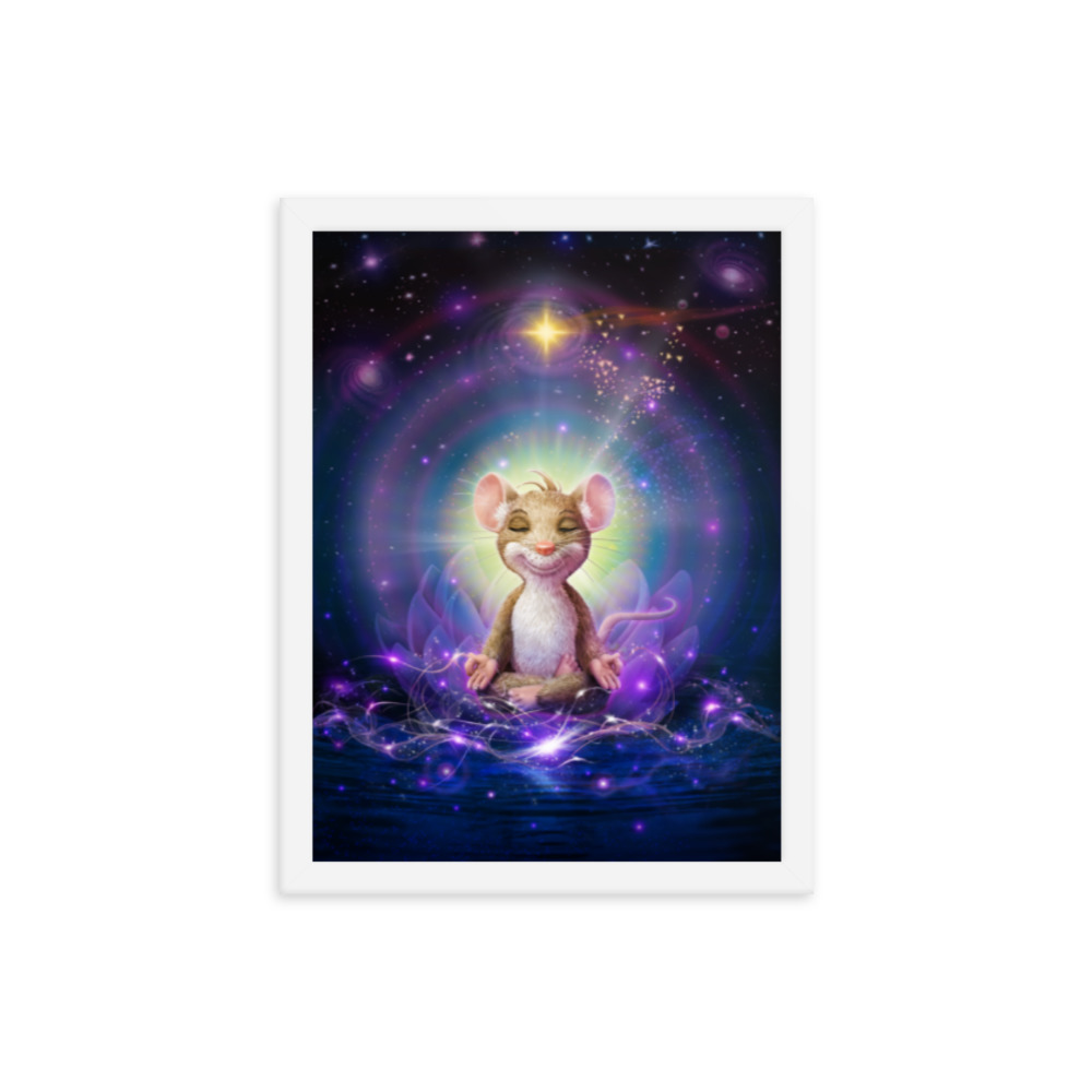 YOGA FÜR MÄUSE Poster "MEDITATION" Gerahmtes Fotopapier-Poster – Bild 12