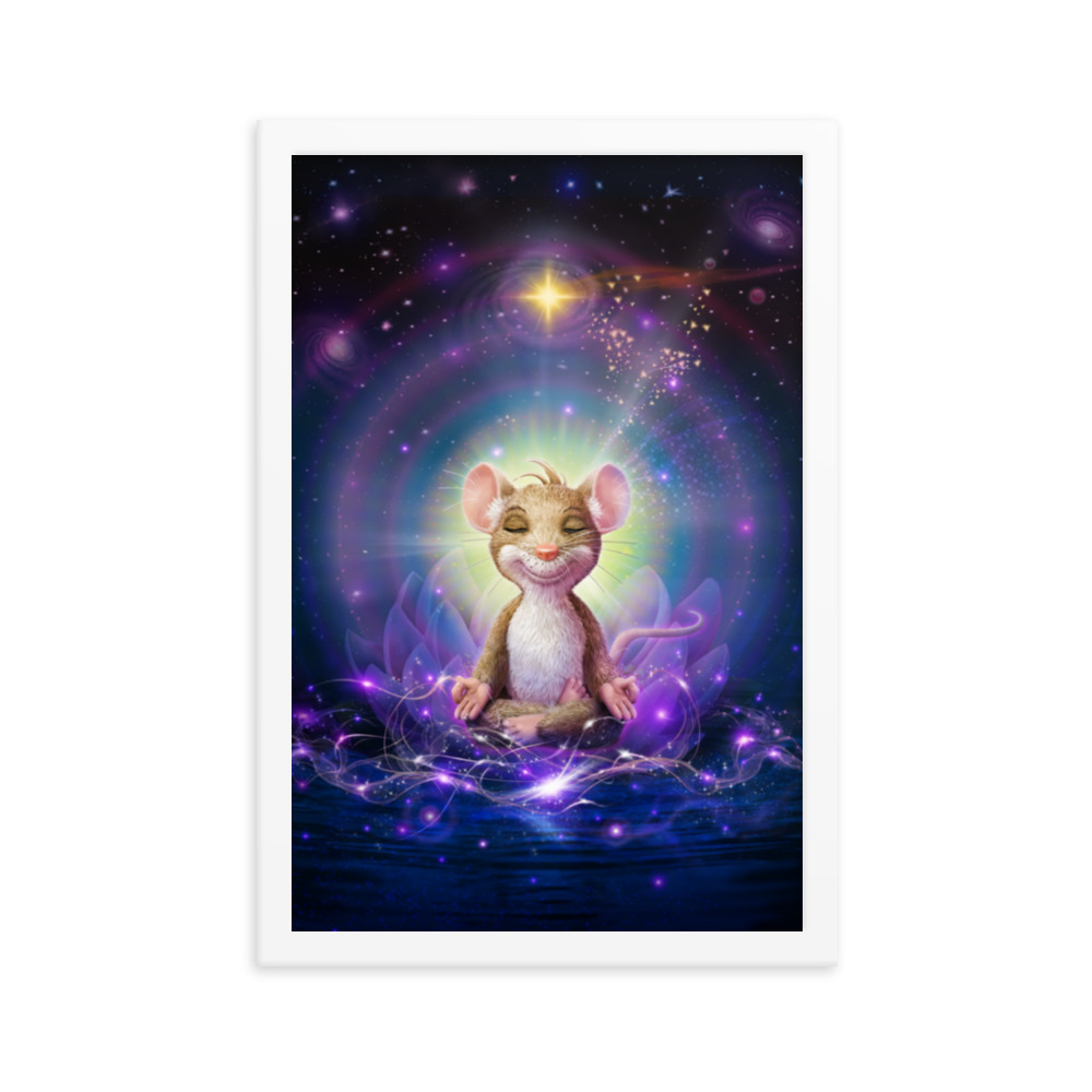 YOGA FÜR MÄUSE Poster "MEDITATION" Gerahmtes Fotopapier-Poster – Bild 13
