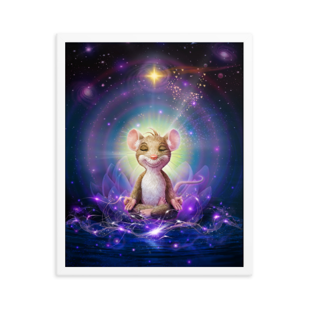 YOGA FÜR MÄUSE Poster "MEDITATION" Gerahmtes Fotopapier-Poster – Bild 14