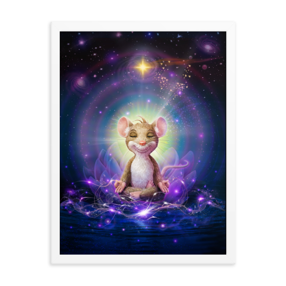 YOGA FÜR MÄUSE Poster "MEDITATION" Gerahmtes Fotopapier-Poster – Bild 15