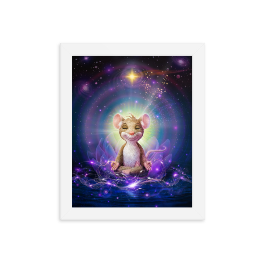 YOGA FÜR MÄUSE Poster "MEDITATION" Gerahmtes Fotopapier-Poster – Bild 11