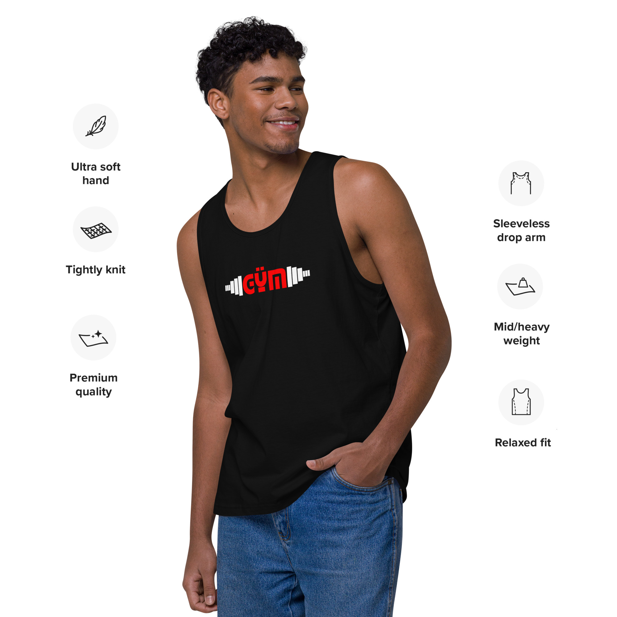 GYM Premium Tank-Top für Herren – Bild 2