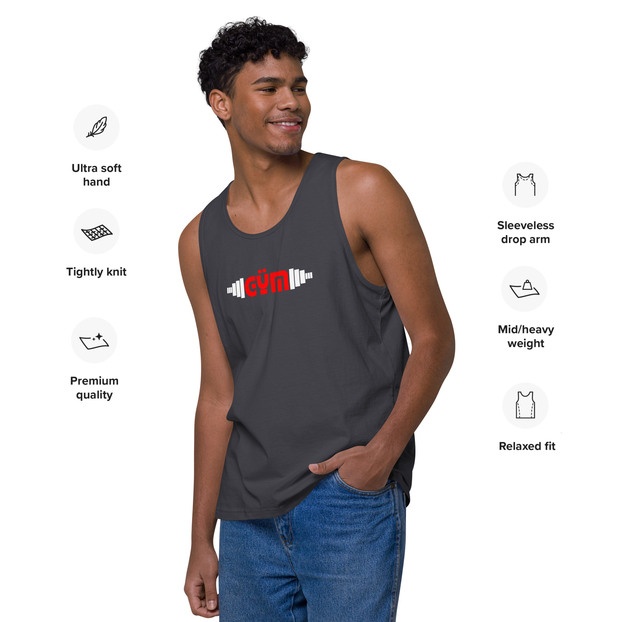 GYM Premium Tank-Top für Herren – Bild 4