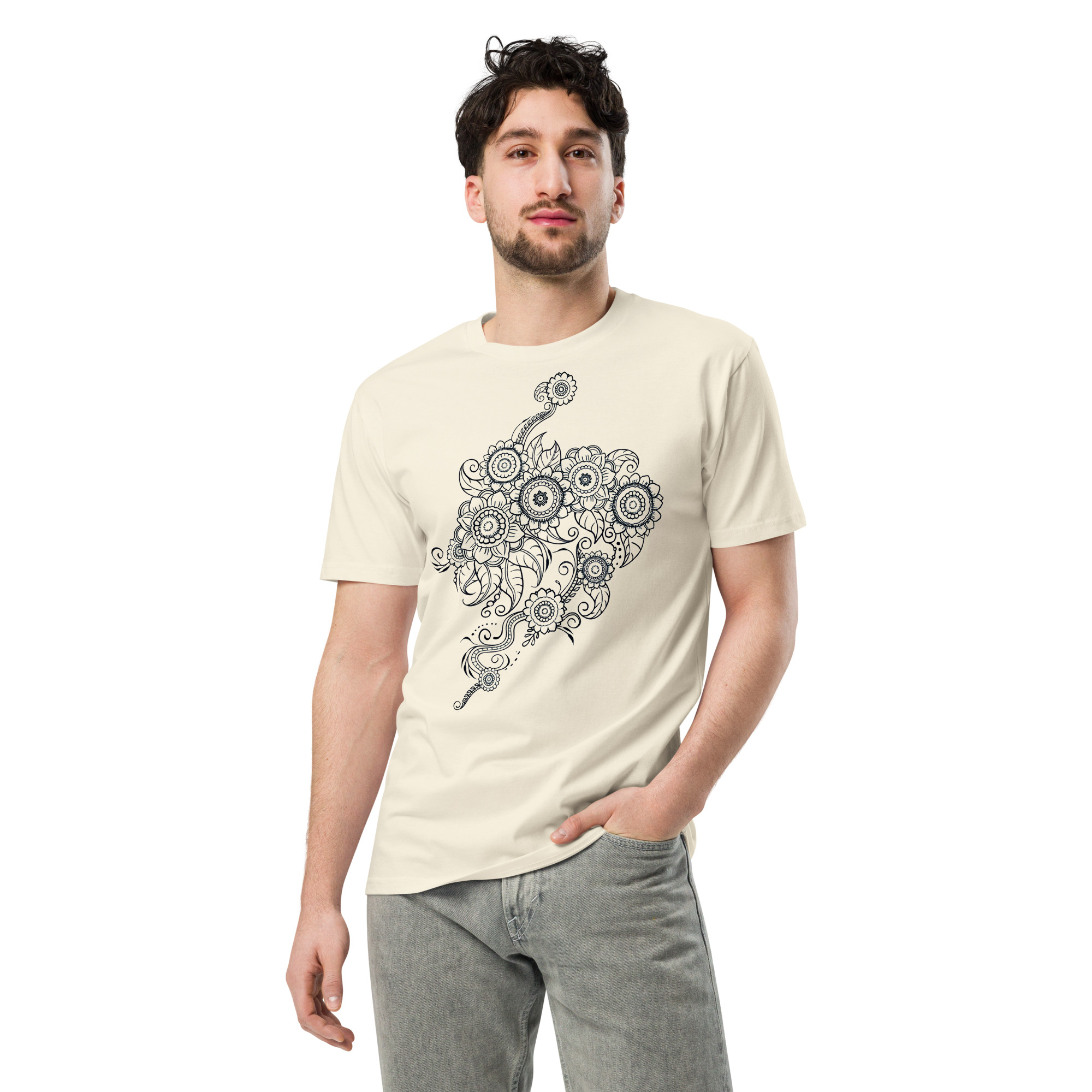 FLORAL Unisex premium t-shirt – Bild 3