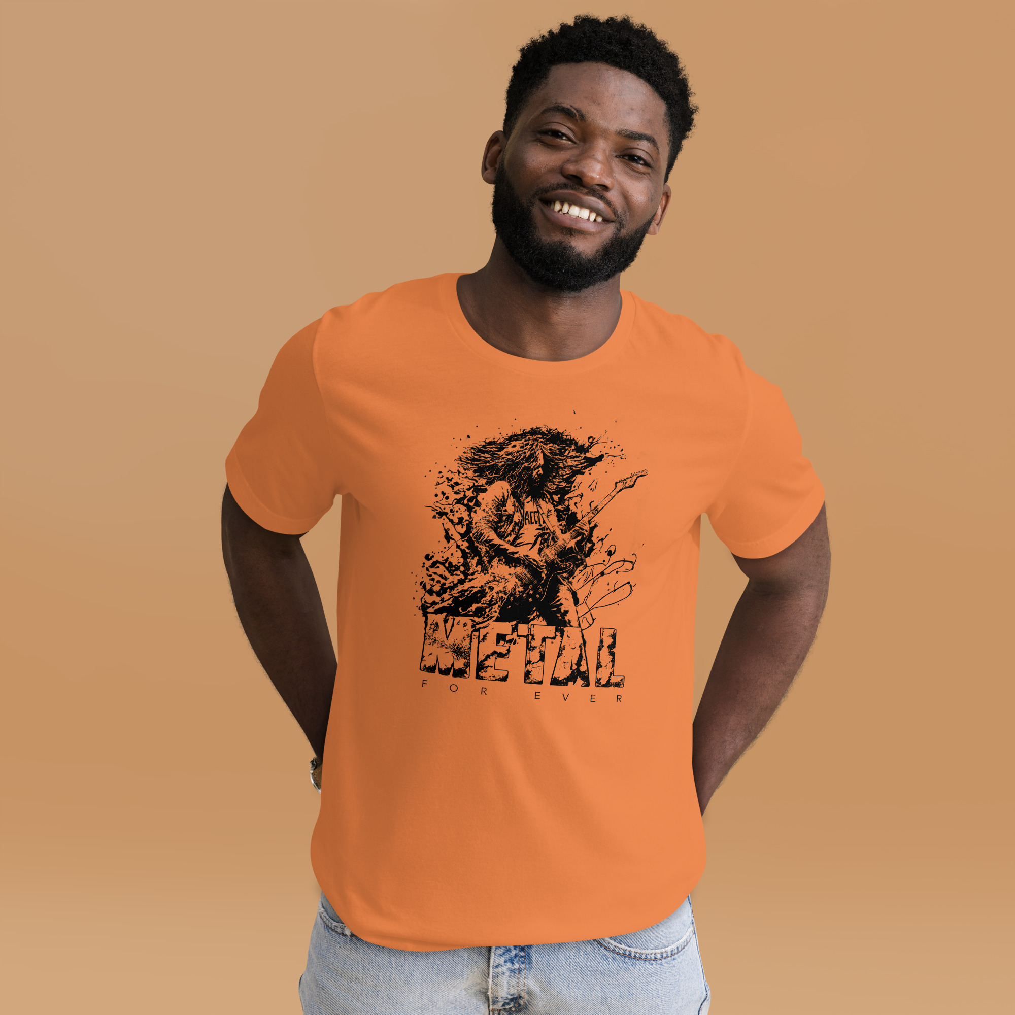 Unisex-T-Shirt,-METAL-bunt – Bild 3