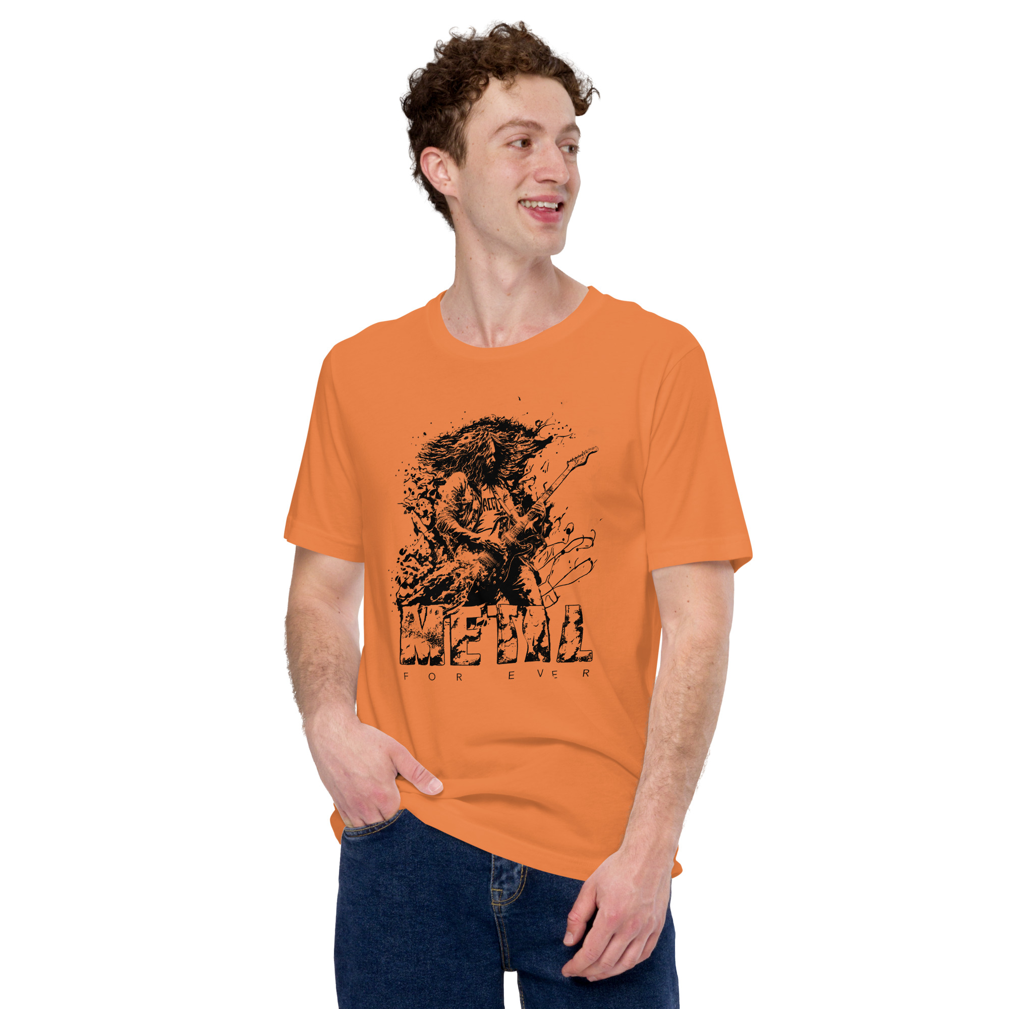 Unisex-T-Shirt,-METAL-bunt – Bild 5